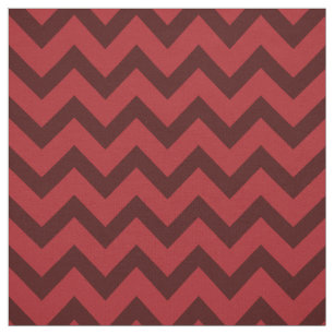 Chic crimson red and brown chevron pattern fabric