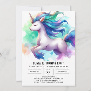 Chic Custom Horse Birthday Invitation