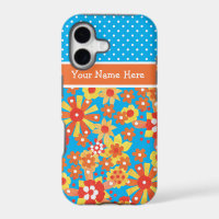 Chic Custom iPhone 5 Case: Ditsy Orange Floral