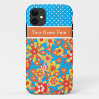 Chic Custom iPhone 5 Case: Ditsy Orange Floral