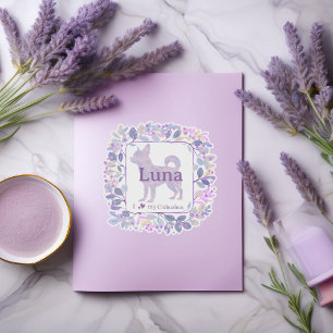 Chic Custom lavender chihuahua Silhouette