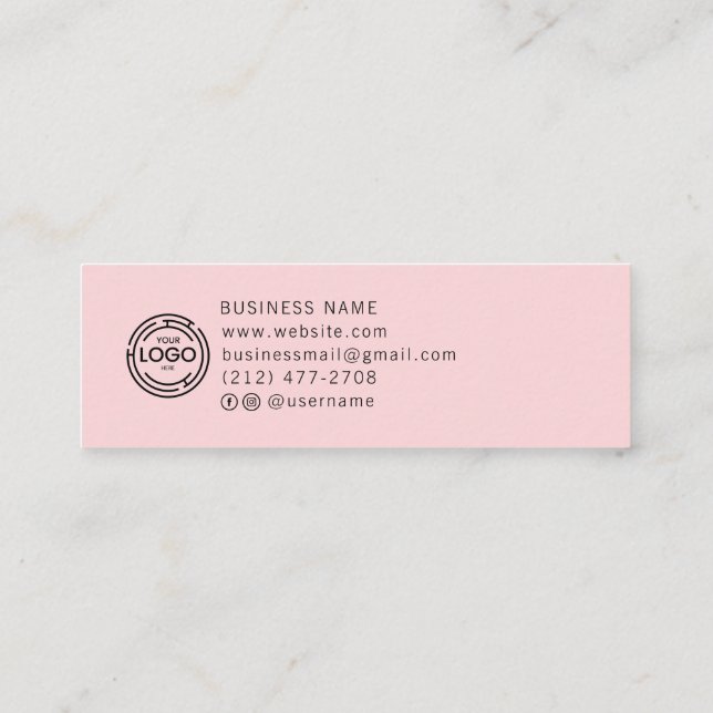 Chic Custom Logo Simple Earring Collection Calling Card (Back)