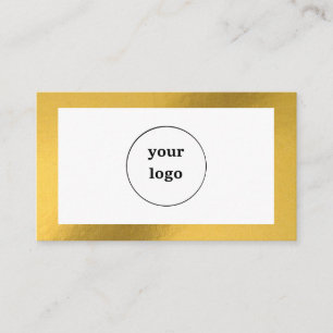 Chic custom logo with gold frame business card