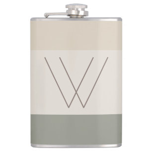 Chic Custom Monogrammed Initial Modern Hip Flask