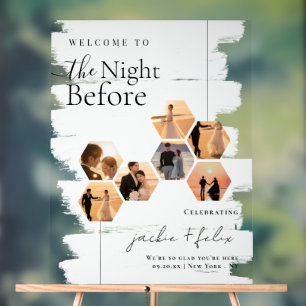 Chic Custom Photo Modern Rehearsal Dinner Welcome Acrylic Sign