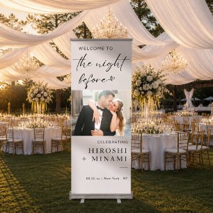 Chic Custom Photo Rehearsal Dinner Retractable Banner