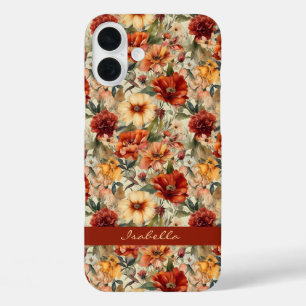 Chic Custom Watercolor Floral Pattern  iPhone 16 Plus Case