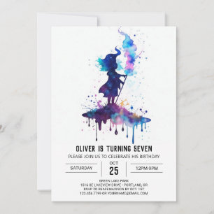 Chic Custom Wizardry Birthday Invitation