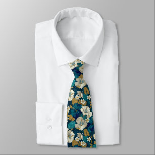 Chic Dads Fathers Day Gifts Tropical Flower Tie