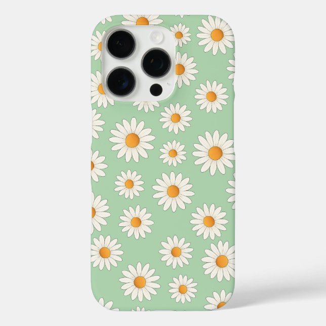 Chic Daisy Flower Pattern – Cute Floral Designe -  Case-Mate iPhone Case (Back)