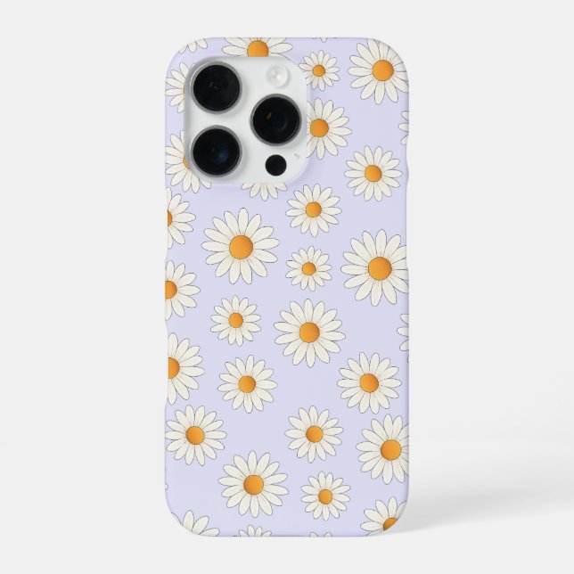 Chic Daisy Flower Pattern – Cute Floral Designe -  iPhone Case (Back)