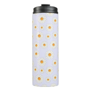 Chic Daisy Flower Pattern – Cute Floral Designe - Thermal Tumbler