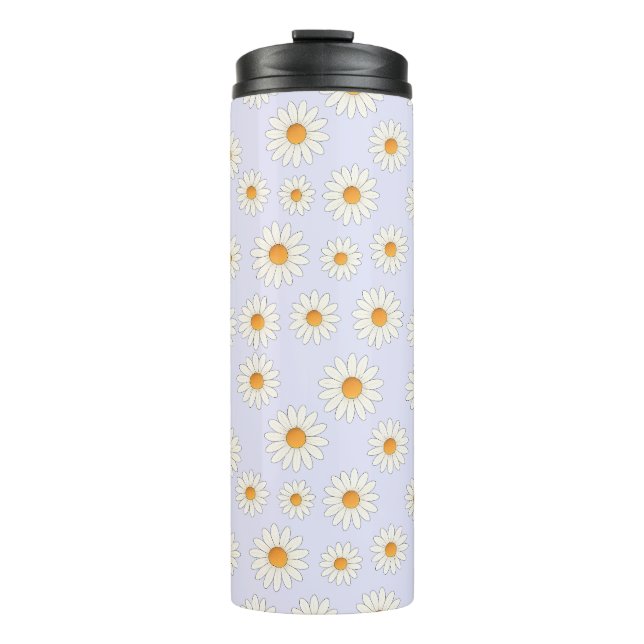 Chic Daisy Flower Pattern – Cute Floral Designe -  Thermal Tumbler (Front)