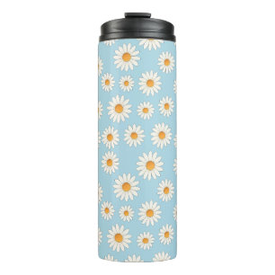 Chic Daisy Flower Pattern – Cute Floral Designe - Thermal Tumbler