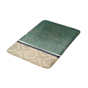Chic Damask Egyptian Hieroglyphs  Bath Mat