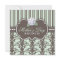 Chic Damask Stripe Mother's Day Brunch Invitation