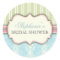 Chic Damask Vintage Bridal Shower Favour Sticker