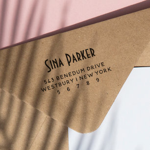 Chic Deco Name & Return Address  Self-inking Stamp