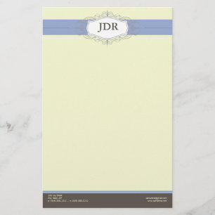 Chic Deco Periwinkle Customised Stationery