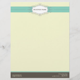 Chic Deco Teal Customised Letterhead