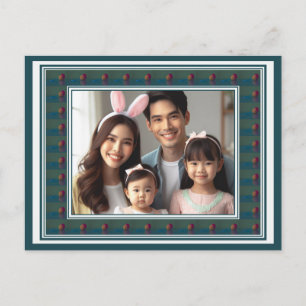 Chic Decorative Eggs Colourful Framed Photo Easter Postcard