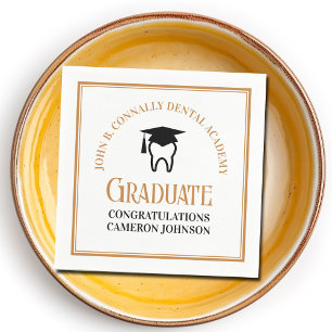 Chic Dental School Custom Dentist Graduation Party Napkin