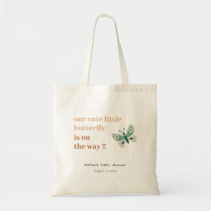 Chic Desert Retro Butterfly Garden Baby Shower Tote Bag