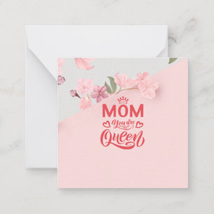 Chic Design Typography Mum You Are The Queen Card