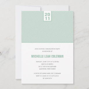 Chic Diagonals Graduation Party Invitation