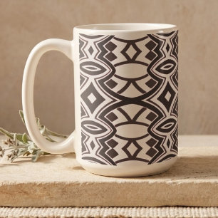 Chic Diamond & Oval Symmetry Coffee Mug