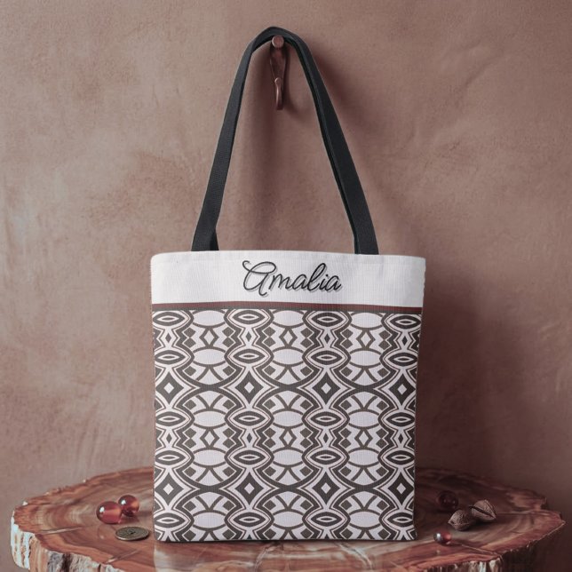 Chic Diamond & Oval Symmetry Tote Bag (Creator Uploaded)