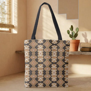 Chic Diamond & Oval Symmetry Tote Bag