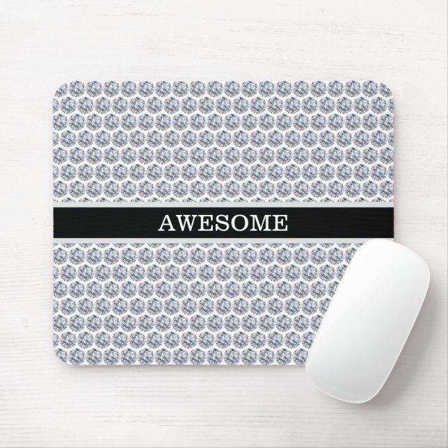 Chic Diamonds/Fractal Mosaic Mouse Mat (With Mouse)