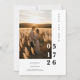 Chic Digital Rustic Script Wedding Save The Date