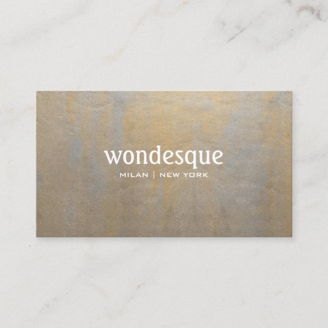 Chic Distressed Grey Satin gold professional Business Card (Front)