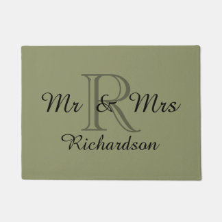CHIC DOOR MAT_"Mr & Mrs"_NAME/MONOGRAM Doormat