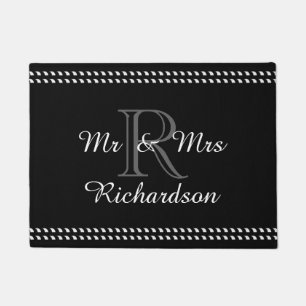 CHIC DOOR MAT_"Mr & Mrs"_NAME/MONOGRAM Doormat