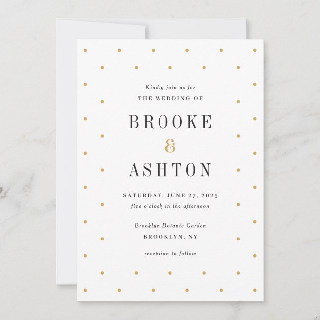 Chic Dots Editable Colour Modern Wedding Invitatio Thank You Card (Front)