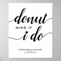 Chic Doughnut Mind If I Do Heart Script Wedding Fa