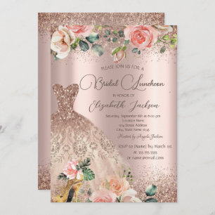 Chic Dress,Confetti,High Heels,Roses  Invitation