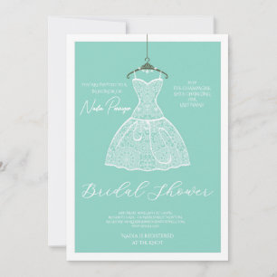Chic Dressed for the Occasion Bridal Shower Party Invitation