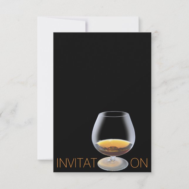 Chic Drink Dinner Vip Personalised Invitation (Front)