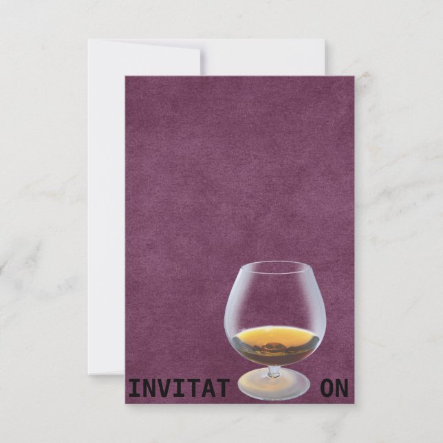 Chic Drink Dinner Vip Personalised Invitation (Front)