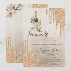 Chic Drips Brunch & Bubbly Bridal Shower   Invitation