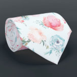 Chic Dusty Blue French Garden Floral Peony Pattern Tie<br><div class="desc">Chic French Garden Floral Peony Pattern Design - with hand painted watercolor flowers and foliage, and elegant script calligraphy font. A charming vintage look in a pastel colour palette that is perfect for a spring or summer garden wedding. With feelings of the French countryside, this soft romantic floral design will...</div>