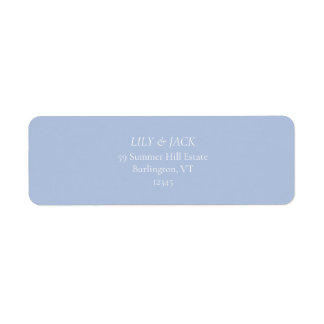 Chic Dusty Blue Wedding Return Address Label
