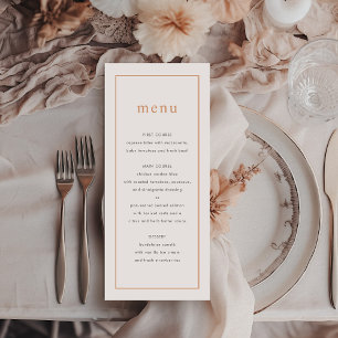 Chic Dusty Pink Ditzy Floral Wedding Menu