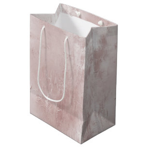 Chic Dusty Rose Blush Pink Wedding  Medium Gift Bag