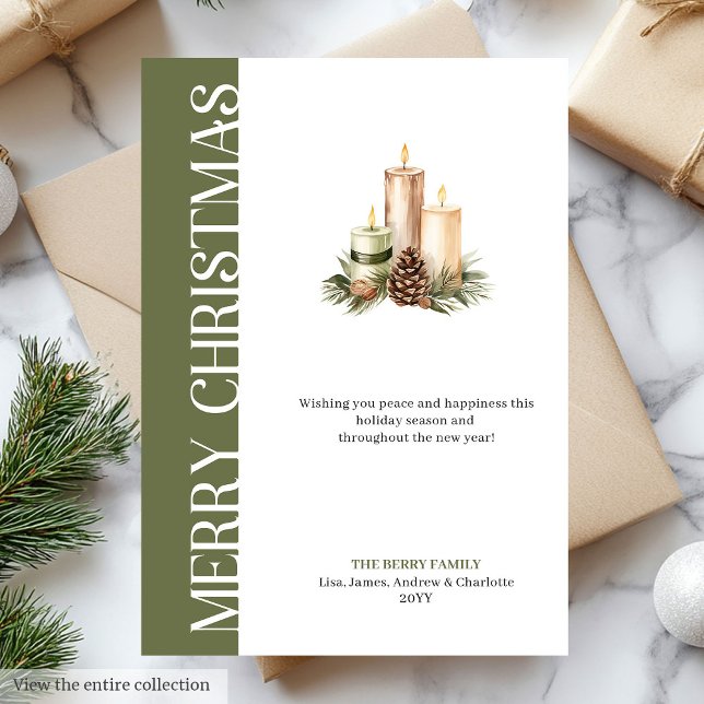 Chic Earthy Colors Holiday Greetings Printable  (Chic Earthy Colors Holiday Greetings Printable Card)