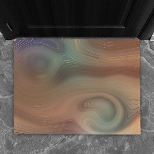 Chic Earthy Strata Natural Agate Welcome-Ish Doormat